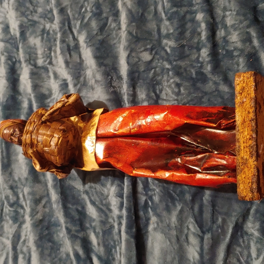 Paper Mache Papier Mache Figure Old Woman Folk Art